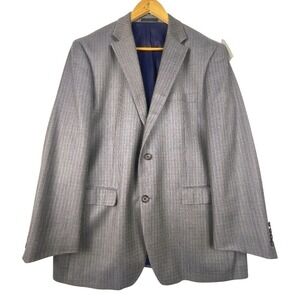Lauren Ralph Lauren‎ Blazer Men's 42R Blue Gray Silk/wool Plaid Single Breasted